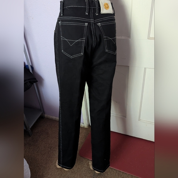 St MaatenBlack High-Waisted Jeans with Gold Buttons - Picture 4 of 4